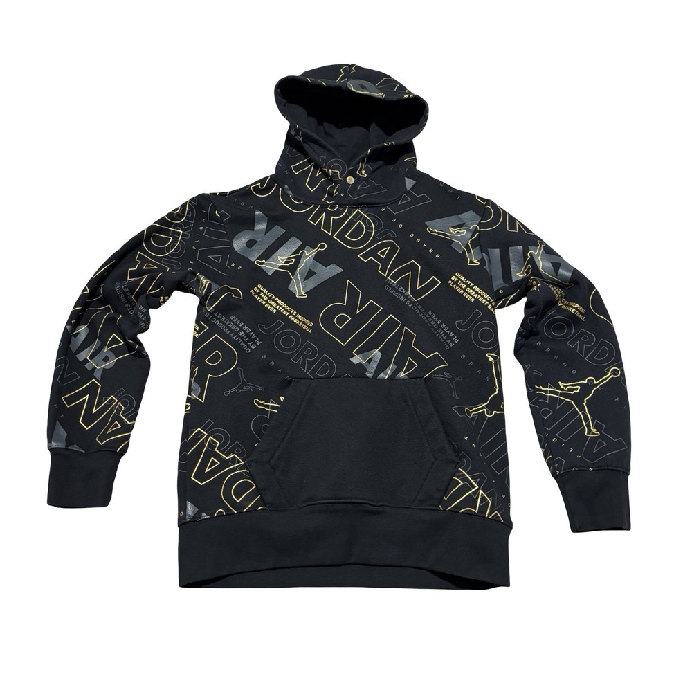 Air Jordan Boys AOP Jumpman Logo Hoodie Size Medium 10-12 / 17 x 21